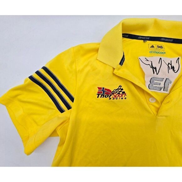 Adidas ClimaCool Thorsport Racing  Polo Shirt Medium Yellow - Picture 7 of 8